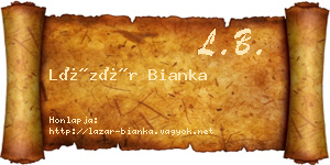 Lázár Bianka névjegykártya